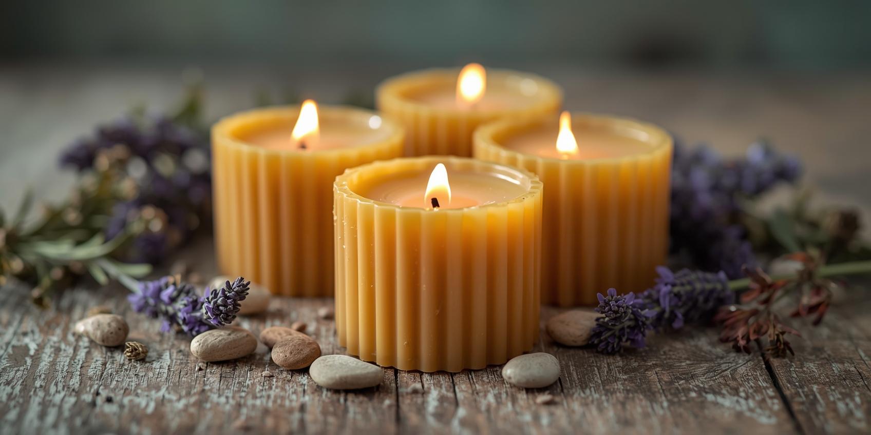 Natural candles for relaxation